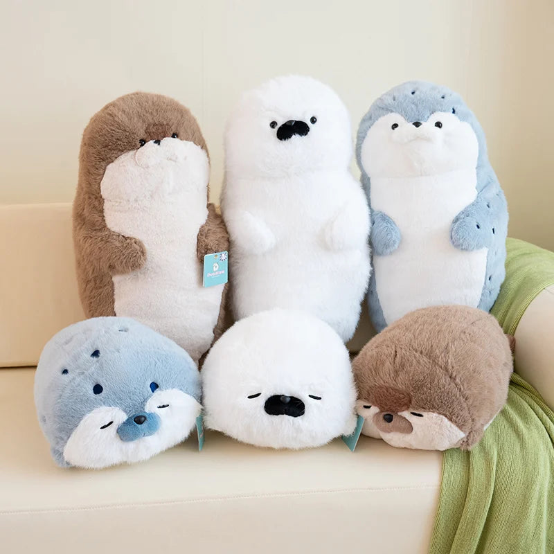 高品質 本物 かわいい 漫画 海の生き物 カワウソ ぬいぐるみ 枕 ヘッドセット ブルーシール カワウソ ぬいぐるみ 誕生日プレゼント