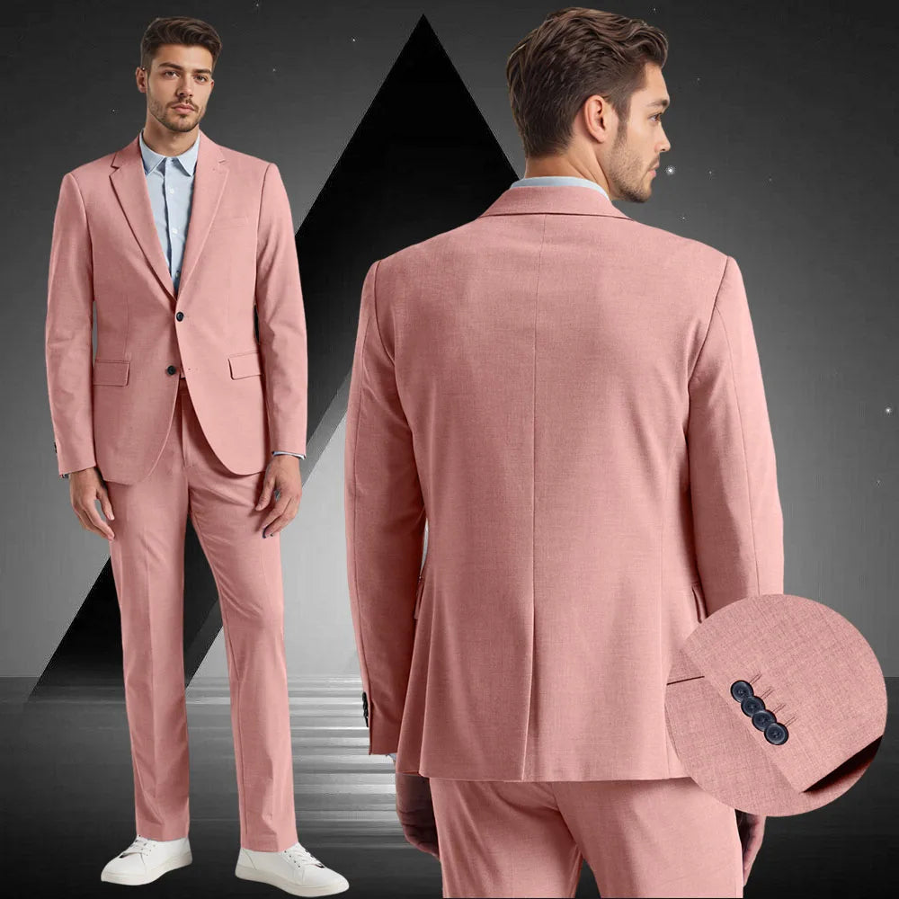 Linen Customized suit men's 2 piece suit Suit jacket Suit Pants business casual Blazer man top man clothes