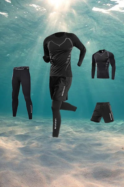 Men's swimsuit full body sun protection long sleeve short sleeve pants Boys swim shorts long pants swim top surf snorkeling beac