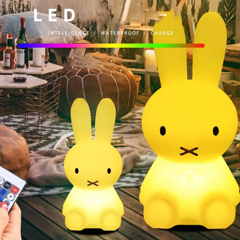 Creative Miffy Night Light Cute Cartoon Charging Home Decor Accessories Bedside Warm Night Light Kawaii Anime Toys Girl Gifts