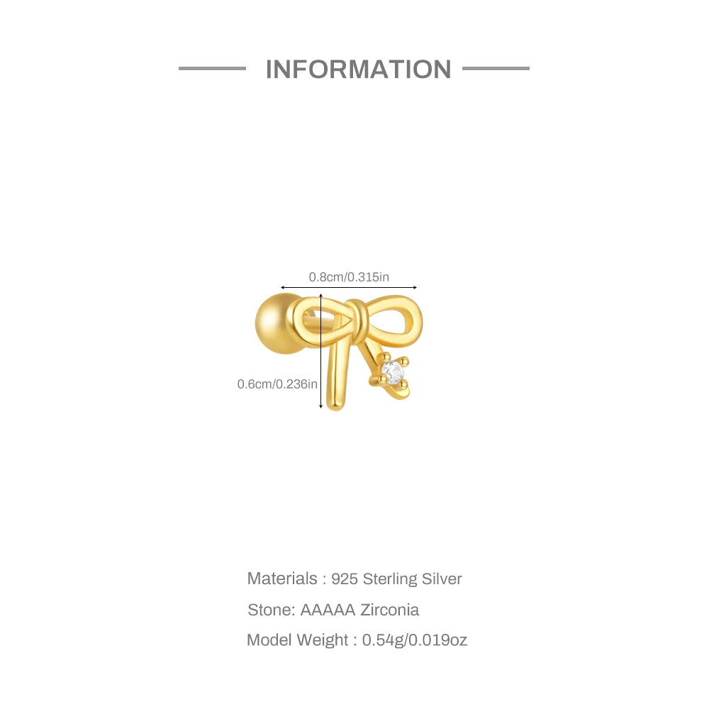 Aide 925 Sterling Silver 1pc Geometry Multi Piercing Stud Earrings For Women K Gold Simple Elegant Tassel Jewelry Gift Pendiente