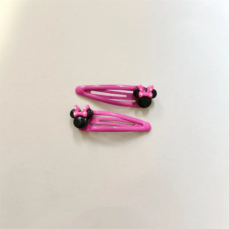 Disney Anime Minnie Mouse Hairrope Hairpin Kawaii Minnie Hair Accessories Cartoon Girl Hairpin Baby Gifts