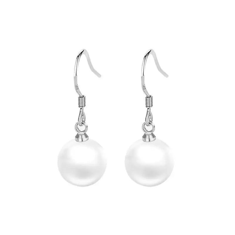 Korean Fashion Pearl Drop Earrings For Women Jewelry 2025 Trending New Luxury Women's Silver Plated Pearl Earrings Pendientes