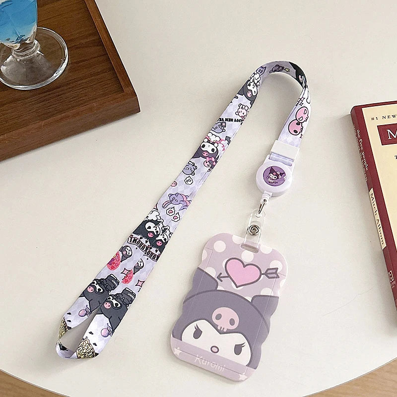 Sanrios Card Bag Cute Anime Figure Cinnamoroll Kuromi Id Bus Card Storage Case Holder Melody Pochacco Students Card Sleeve Gift