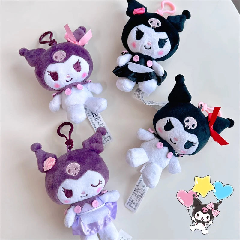 Sanrio Hello Kitty Kuromi Melody Stuffed Toys Pendant Cute Plush Toys Kawaii Keyring Anime Keychain Birthday Gift Party Treats