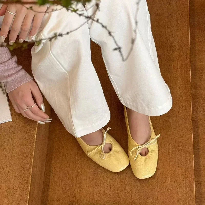 Flats Women Loafers Shoes Spring Fashion Casual Shoes Lolita Dress Woman Sandals 2025 Designer Brand Bow Sport Female Zapatillas