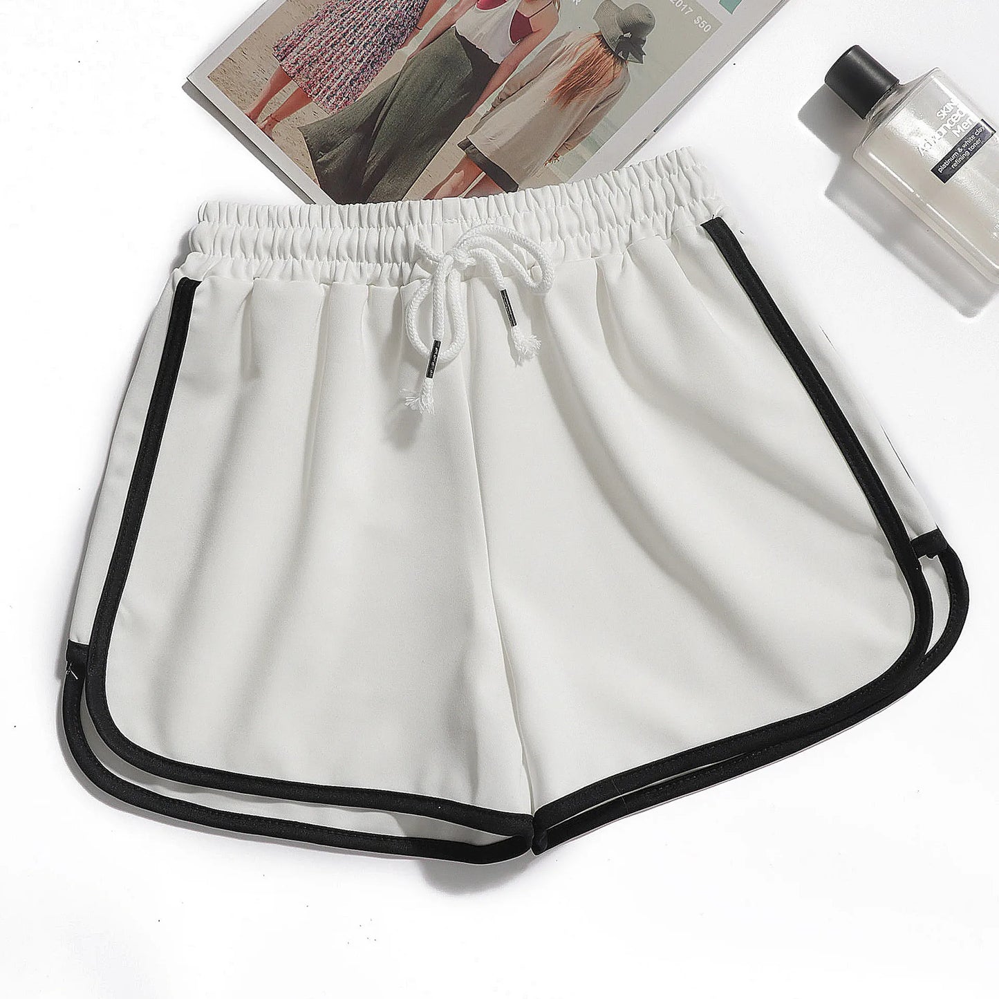 1pcs Summer Women Casual Solid Shorts Girl Gym Workout Shorts Pants Ladies Mid Waisted Yoga Short Student Loose Shorts S-3XL