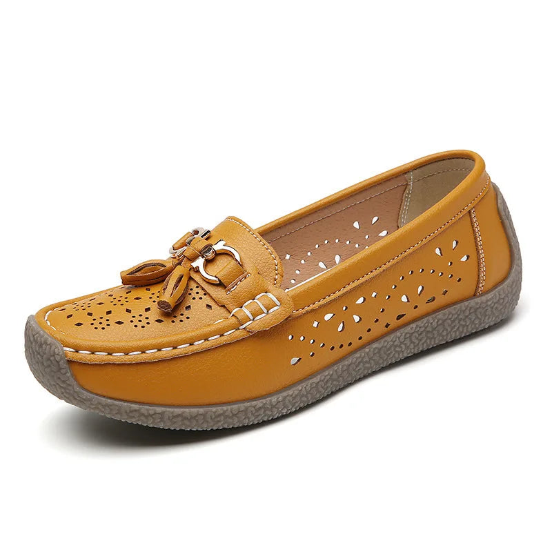 2025 New Loafers Women Summer Fashion Round Toe Nurse Shoes Soft Sole Non-slip Flat Shoes Breathable Casual Sports Women's Shoes