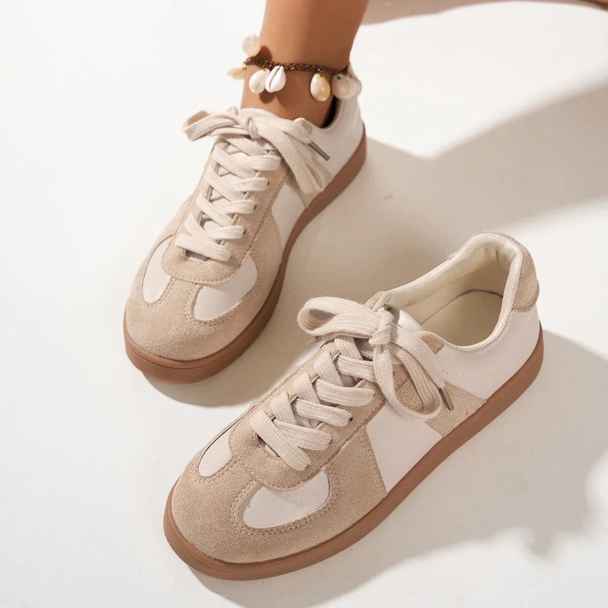 Women Sneakers 2024 Spring Autumn New Fashion Training Comfortable Breathable Sneakers Women Casual Lace Up Flat Shoes for Women