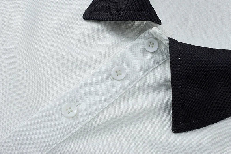 ストライプ柄ポロシャツ メンズ プラスサイズ 1XL-7XL 110-175kg 半袖ポロTシャツ ゆったりポロシャツ オーバーサイズトップス 大きいサイズ メンズ服