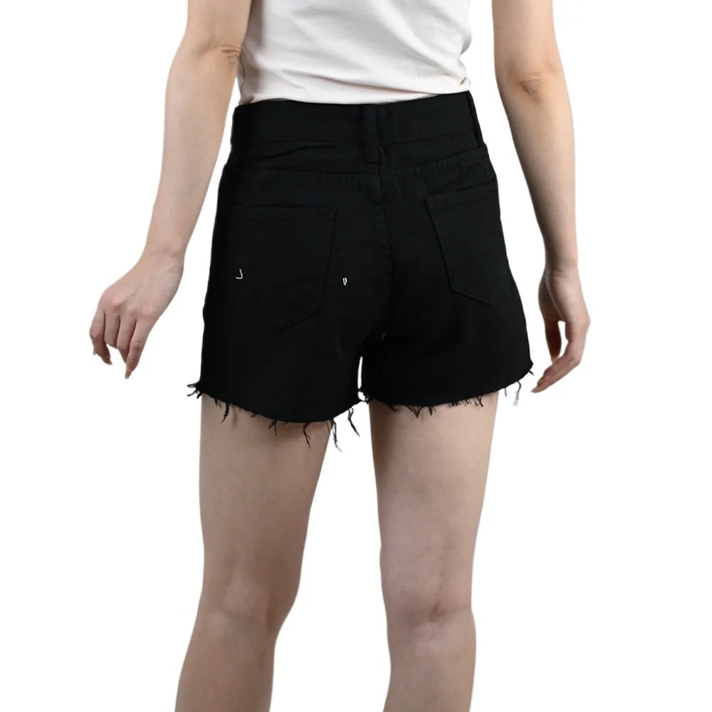 Summer Women's Denim Shorts Fashionable Sexy High-Waist Loose Pocket Tassel Hot Pants Female Casual Streetwear Short