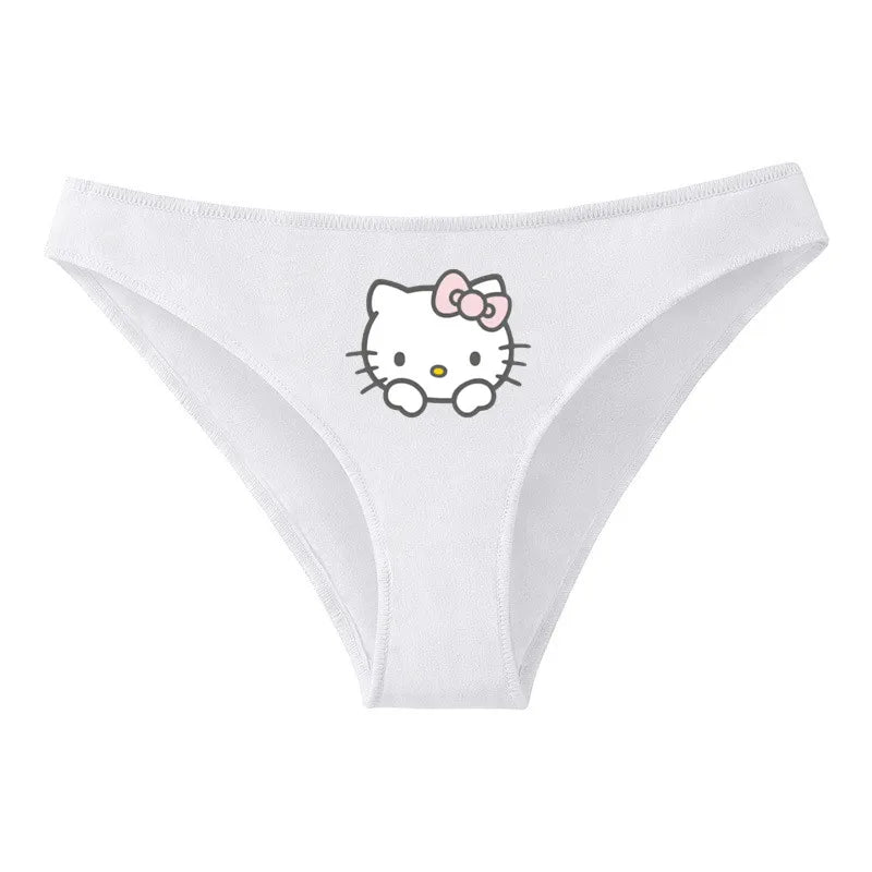 Hello Kitty Pure Cotton Triangle Pants Child Kawaii Pattern Underpants Kuromi Black White Daily Clothes Shorts Birthday Gift