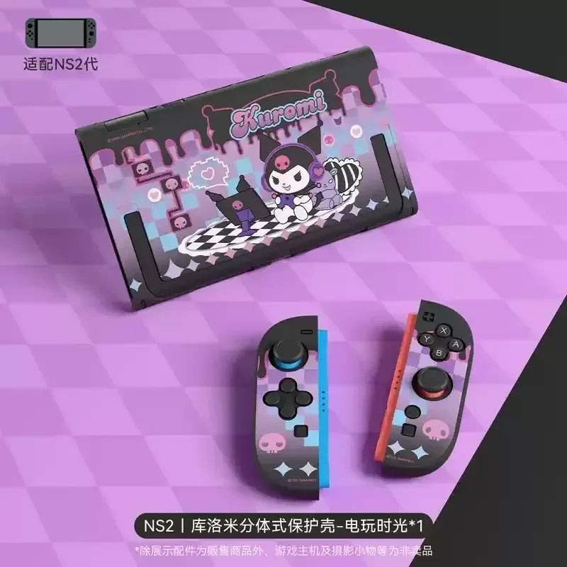 New Sanrio Figure Kuromi Hellokitty Switch2 Protective Case Hardshell Case Pluggable Base Ns2 Accessories Ornaments Girls Gift