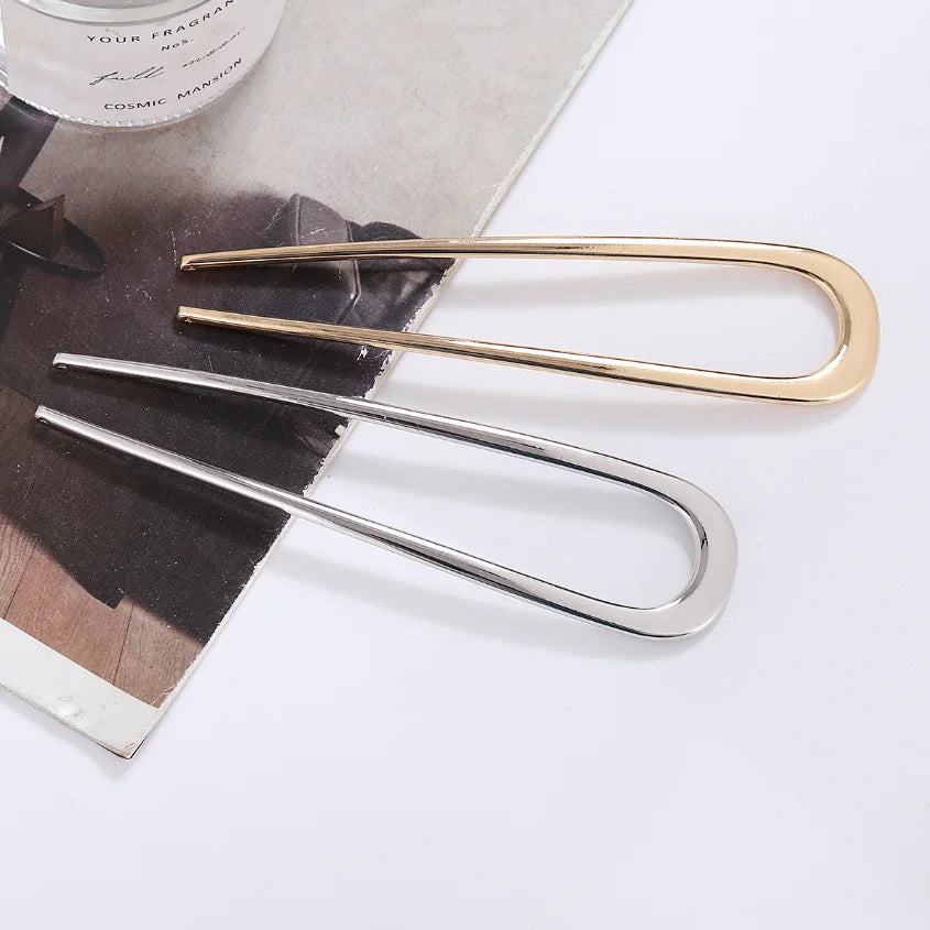 New Simple U Shaped Hairpin Metal Hair Sticks U French Hair Clips Pins Fashionable Hair Jewelry Accessories for Women Wholesale