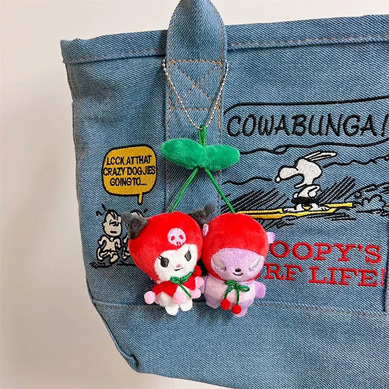 チェリーサンリオカワイリクロミマイスイートピアノハローキティぬいぐるみキーチェーンブローチパチャッコバックパックペンダントデコレーション女の子ギフト