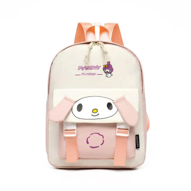 Cute Kuromi Canvas Backpack For Girls School Bags Portability Teens College Student Large Travel Shoulder Bag Mochilas Escolares
