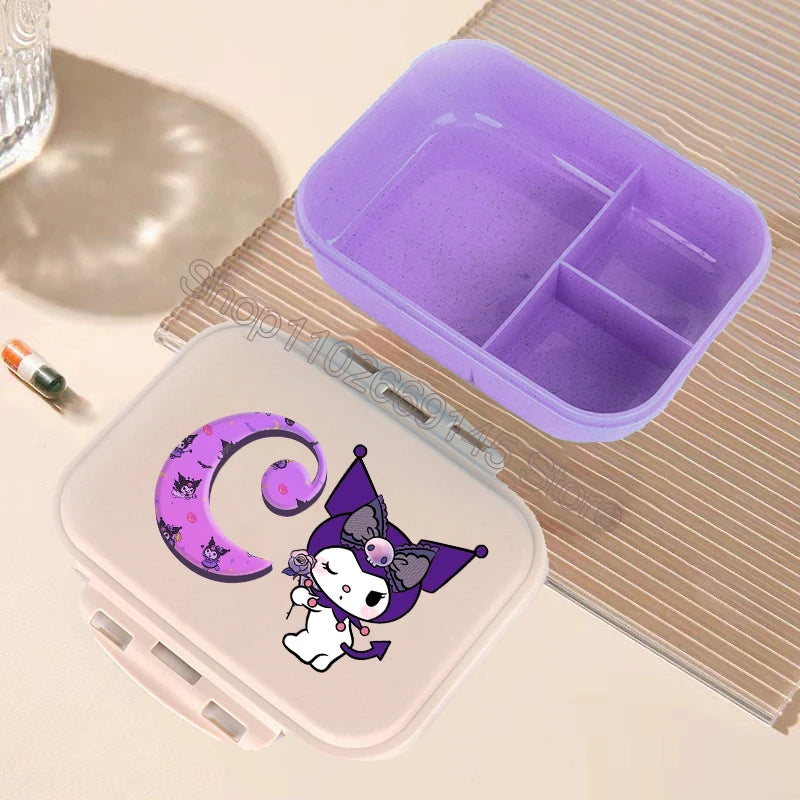 Kuromi Bento Lunch Box Sanrio Cartoon Letter A-Z Lunch Box Cute Girls School Food Storage Containers Children Birthday Gifts