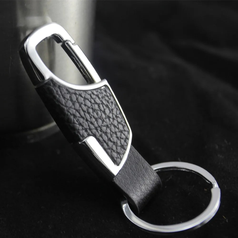 Simple Fashion Creative Trend Leather Keychain Men's Women's Metal Waist Keychain Best Gift Key Ring Car Keychain Jewelry Gifts