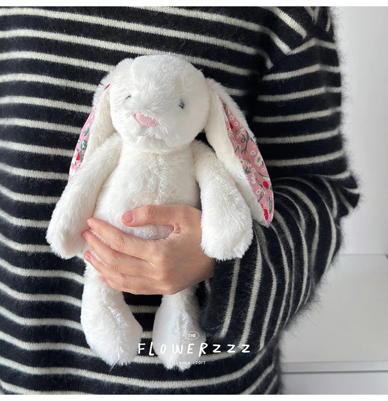 30cm ボニーラビット 花耳ぬいぐるみ 漫画ぬいぐるみ ウサギ人形 子供部屋装飾 おもちゃ 柔らかい 女の子への誕生日プレゼント