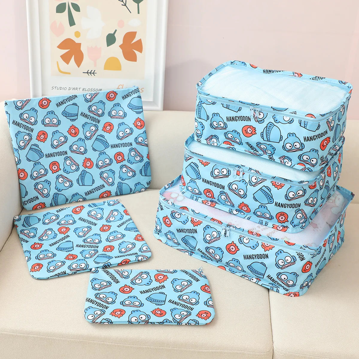 6pcs Sanrio Hello Kitty Storage Box Cartoon Kuromi Waterproof Travel Storage Bag Underwear Shoes Storage Organizing Bag