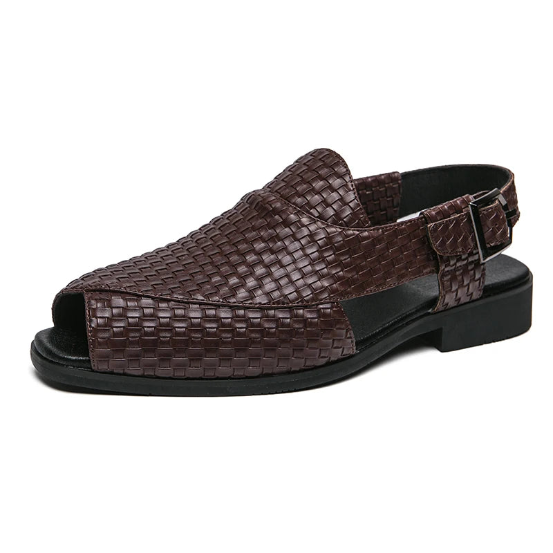 Sandals for Man Fashion Outdoor Roman Genuine Leather Indoor House Platform Male Beach Shoes Casual Men Sandals New In Summer