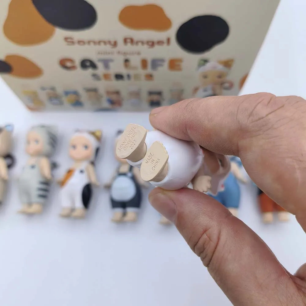 ソニーエンジェル ブラインドボックス キャットライフシリーズ ミニキャットアクションフィギュア おもちゃ 高品質オーナメント 人形 ファン 子供 クリスマスギフト