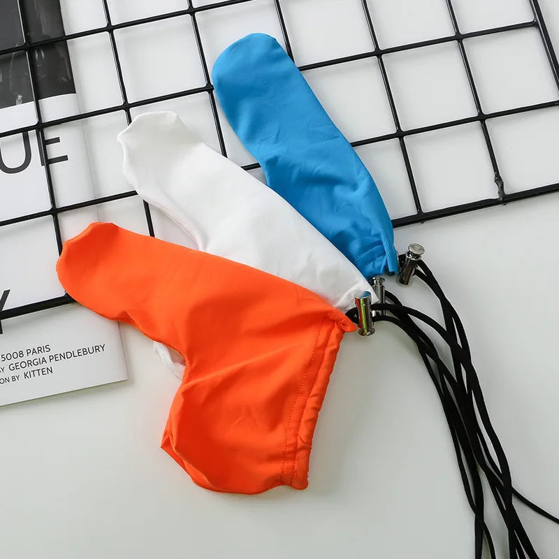 メンズ エロティック ストリング ひも ゲイ セクシー エレファントノーズ パンティー シシー クローズド シース アンダーパンツ オム ペニススリーブ ループ ウエスト ランジェリー