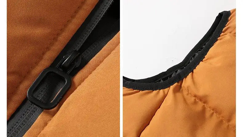 Winter Man Windproof Casual Warm Sleeveless Vest Men Stand Collar Multi Pocket Vests Male Puffer Outdoor Jogging Sport Waistcoat
