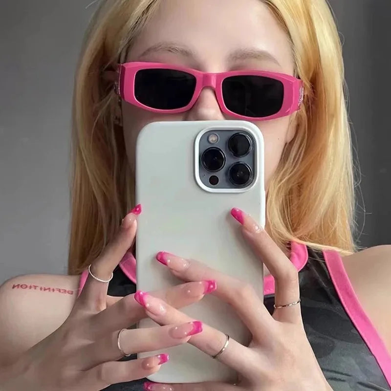 Sunglasses Female Ins Street Shooting Sun Protection Internet Celebrity Glasses Funky Concave Shape Small Frame Sunglasses