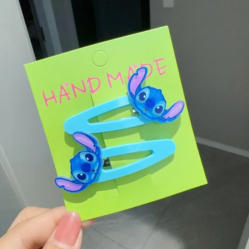 Lilo & Stitch Disney Girls Hair Clip Childrens Cartoon Hair Clip Cute Candy Colored Hair Accessory Girl Jewelry Birthday Gift