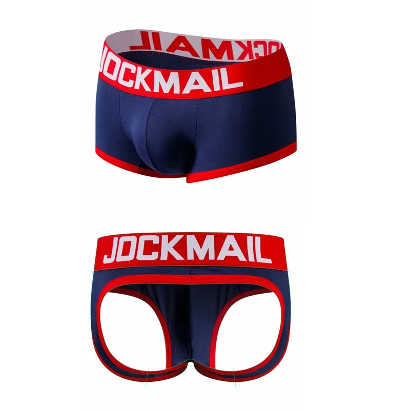 Men's Panties Jockstraps Men Underwear Gay Thong Man Boxer Shorts Underpants Slip Sexy Cotton Pouch Cuecas Gay Thongs G String