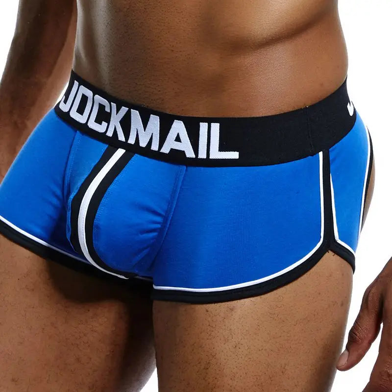 Men's Panties Jockstraps Men Underwear Gay Thong Man Boxer Shorts Underpants Slip Sexy Cotton Pouch Cuecas Gay Thongs G String
