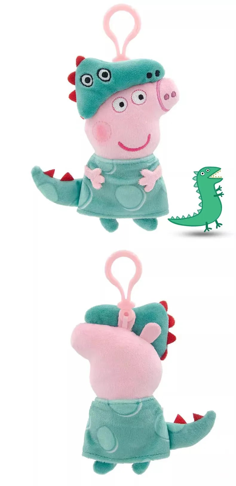本物のペッパピッグジョージぬいぐるみおもちゃ高品質キーリングホット漫画動物キーチェーン人形ペンダント子供クリスマスギフト