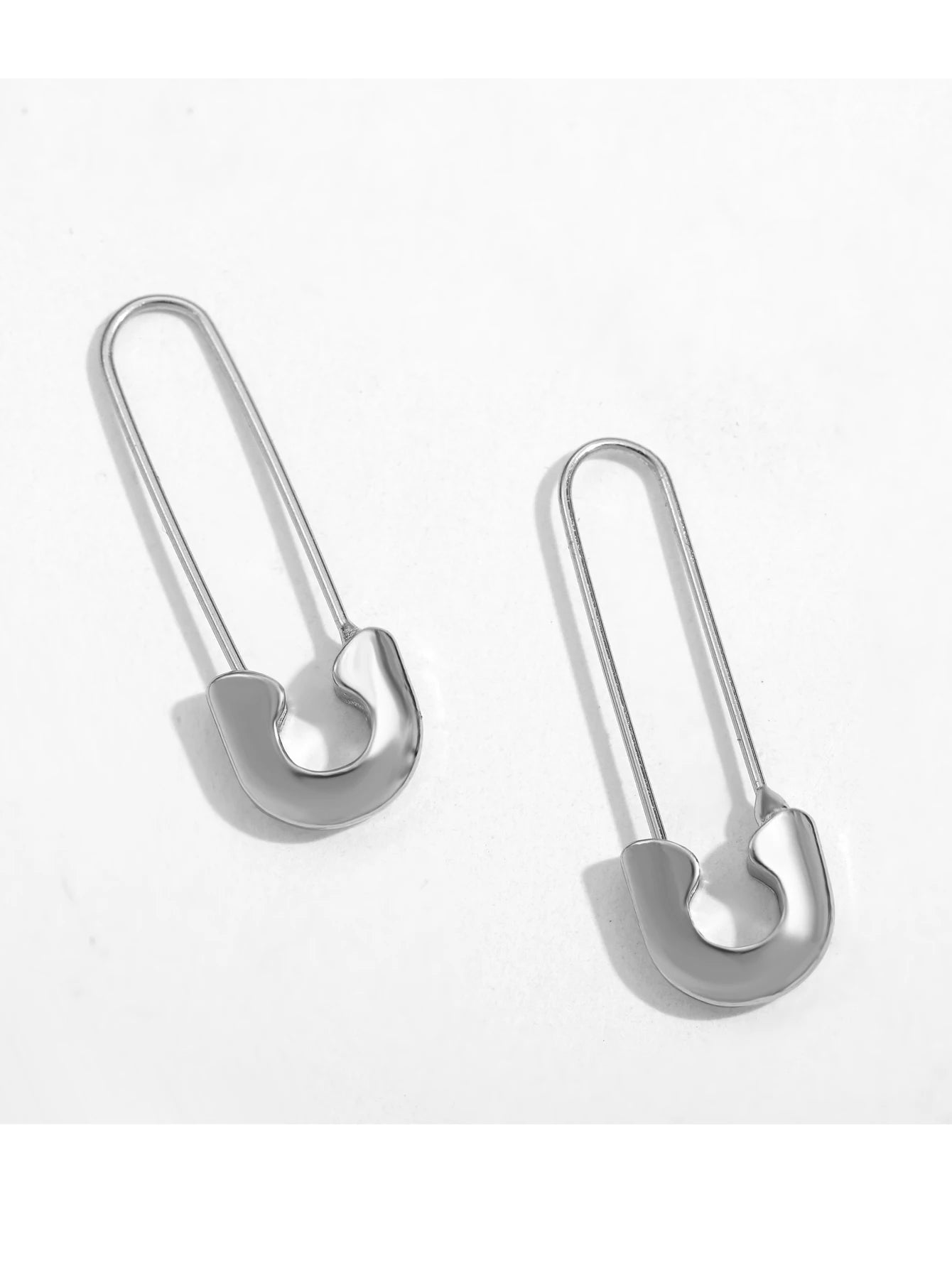 Minimalist Safety Pin Shape Leverback Earrings for Women U-shaped Gold Plated Lock Pendant Pierced Earring Jewelry Accessories