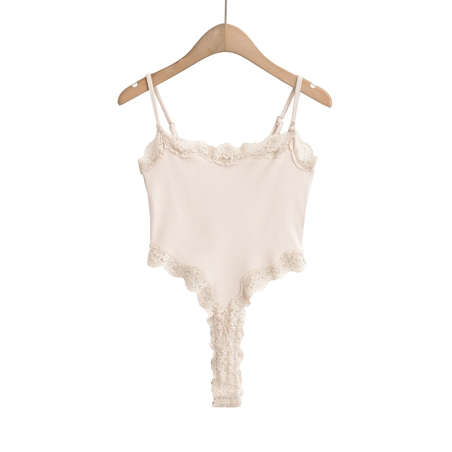 Sexy Bodysuit Tops For Women 2025 Summer Y2k Clothes Lace Panel BodySuits Women Solid Color Cami Bodysuit Backless Lace Top Pink