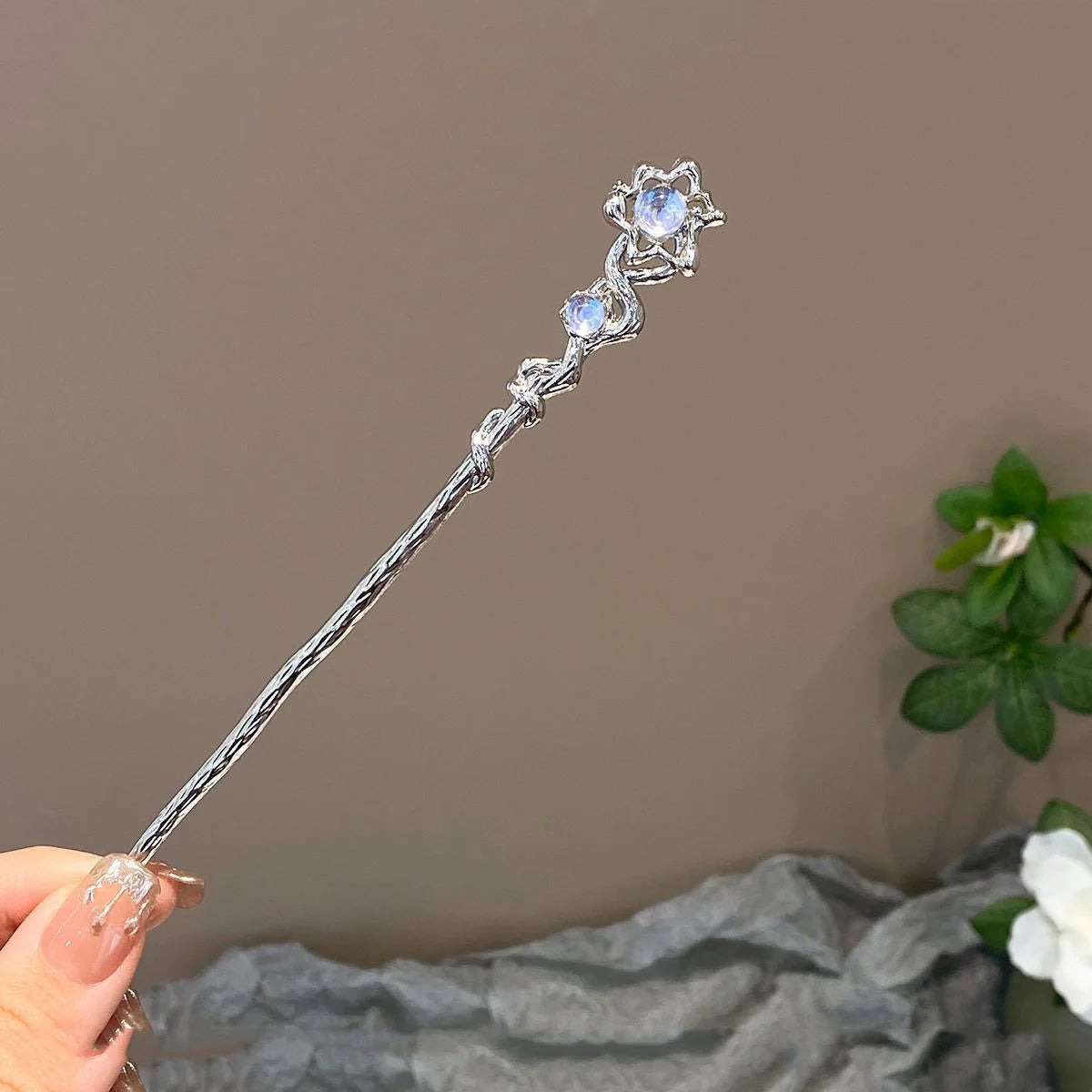 Fashion Chinese Style Hair Stick Hair Needle Moonstone Jewelry Suitable Daily Party Wear Women's Romantic Hair Clip Accessories