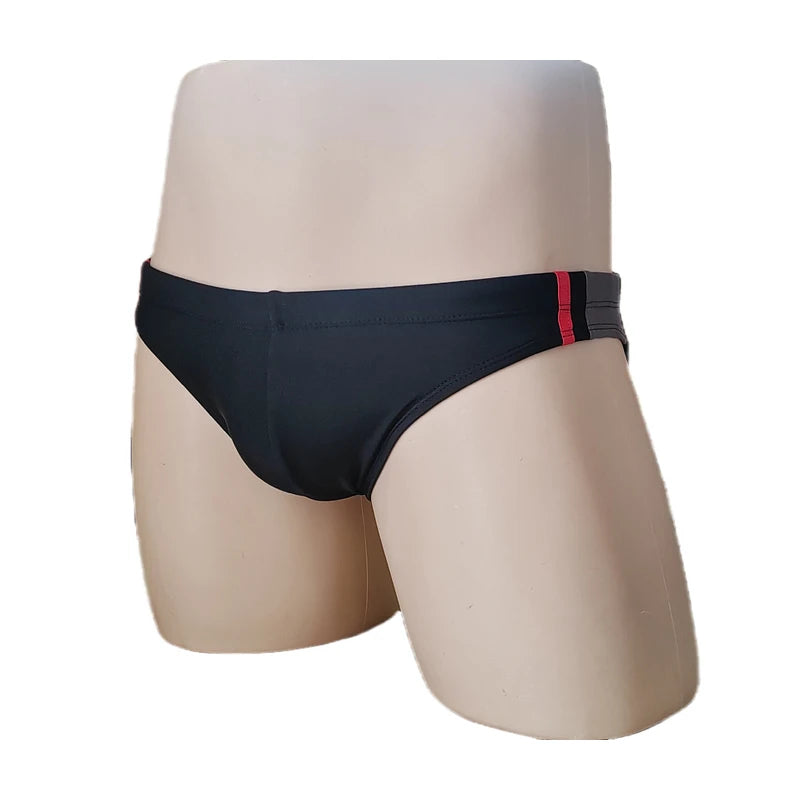 BOYTHOR Men's Swimming Briefs Patchwork Color Contrast Craft Lace-up Beach Swimming Briefs