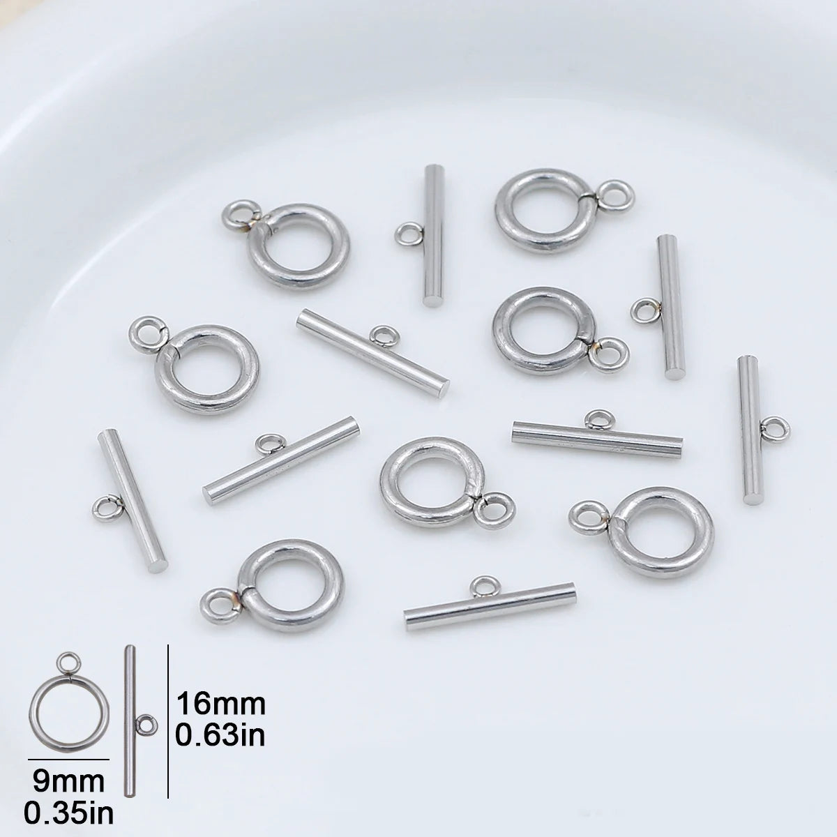 Stainless Steel OT Rings&Toggle Clasps Round Bar For Jewelry Making Necklaces Bracelets Pendants DIY Handmade Accessories