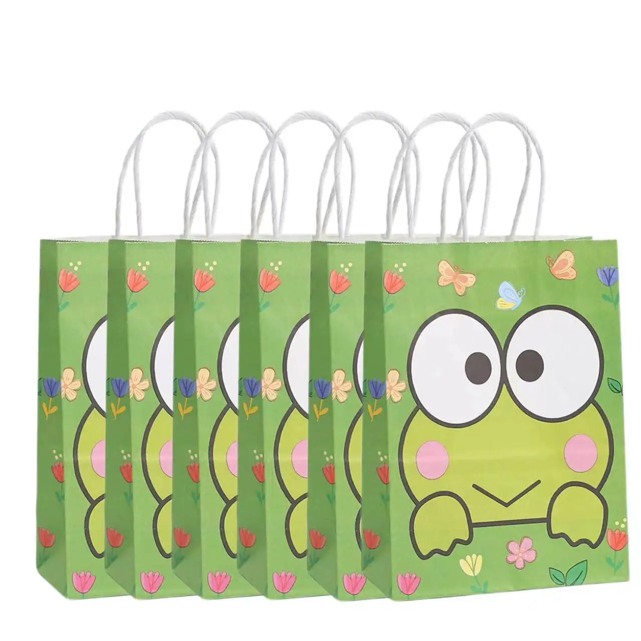 2/4/6/12/20pcs Sanrio Series Kuromi 21x15x8cm Kraft Paper Bag Anime Cartoon Print Children Party Supplies Candy Gift Bag Handbag
