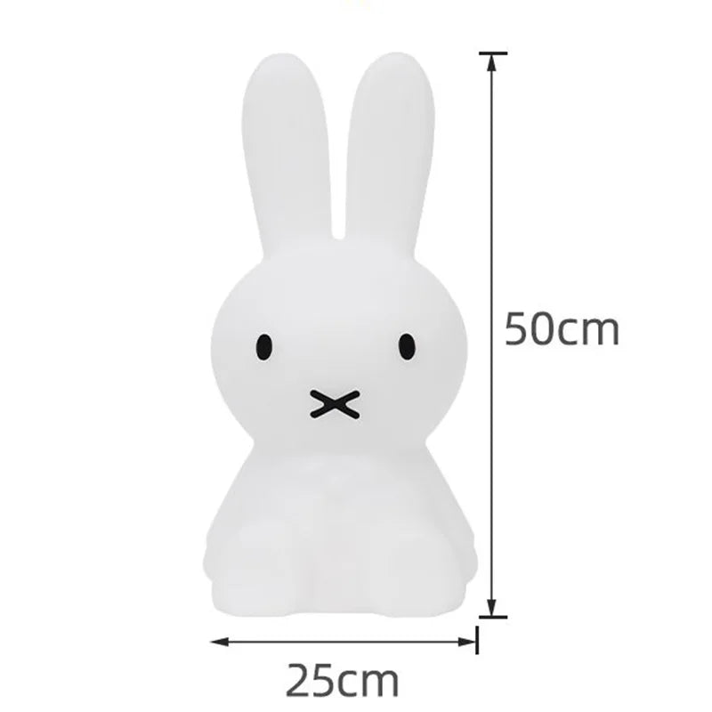 Creative Miffy Night Light Cute Cartoon Charging Home Decor Accessories Bedside Warm Night Light Kawaii Anime Toys Girl Gifts