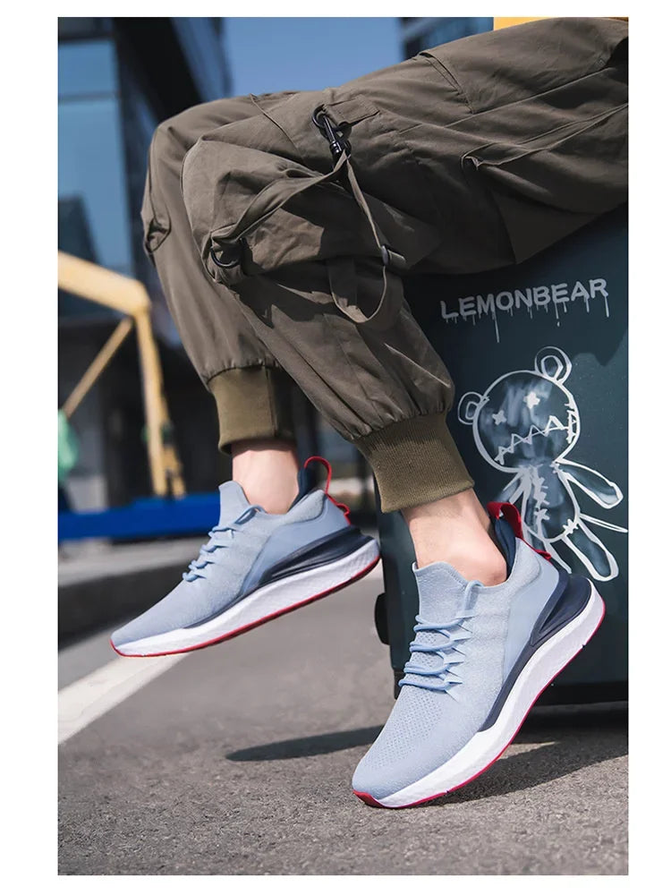 Sneakers for Men 2025 New Flying Woven Men's Casual Shoes Korean Style Trendy Fashion Sports Shoes Men Sneakers