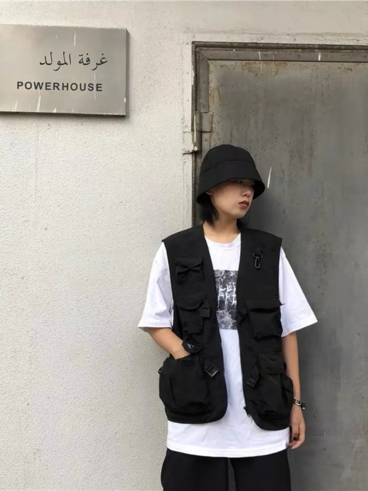 Loose ex Oversized keted Workwear Vest Street Sle Spor Svel Jaet for Men And Women Summer Casual Wear