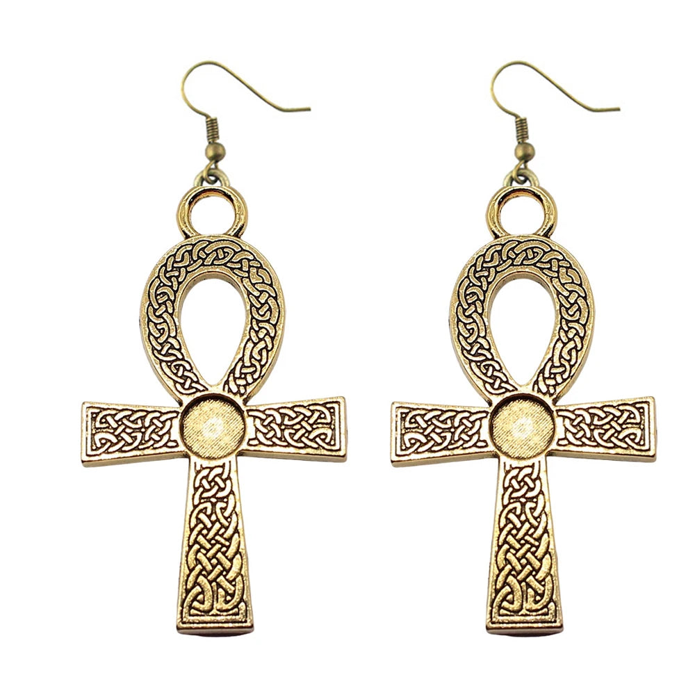 10x5cm Vintage Egyptian Life Big Ankh Cross Pendant Long Chain Necklace Fashion Jewelry Men and Women Accessories Dropshipping