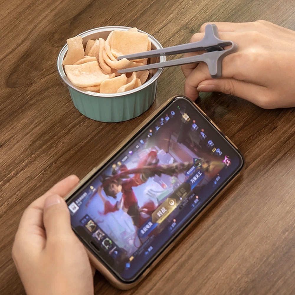 1pc Finger Chopsticks Game Player Snack Chopstick Holder Plastic Game Finger Cover Game Controller Training Learning Chopsticks