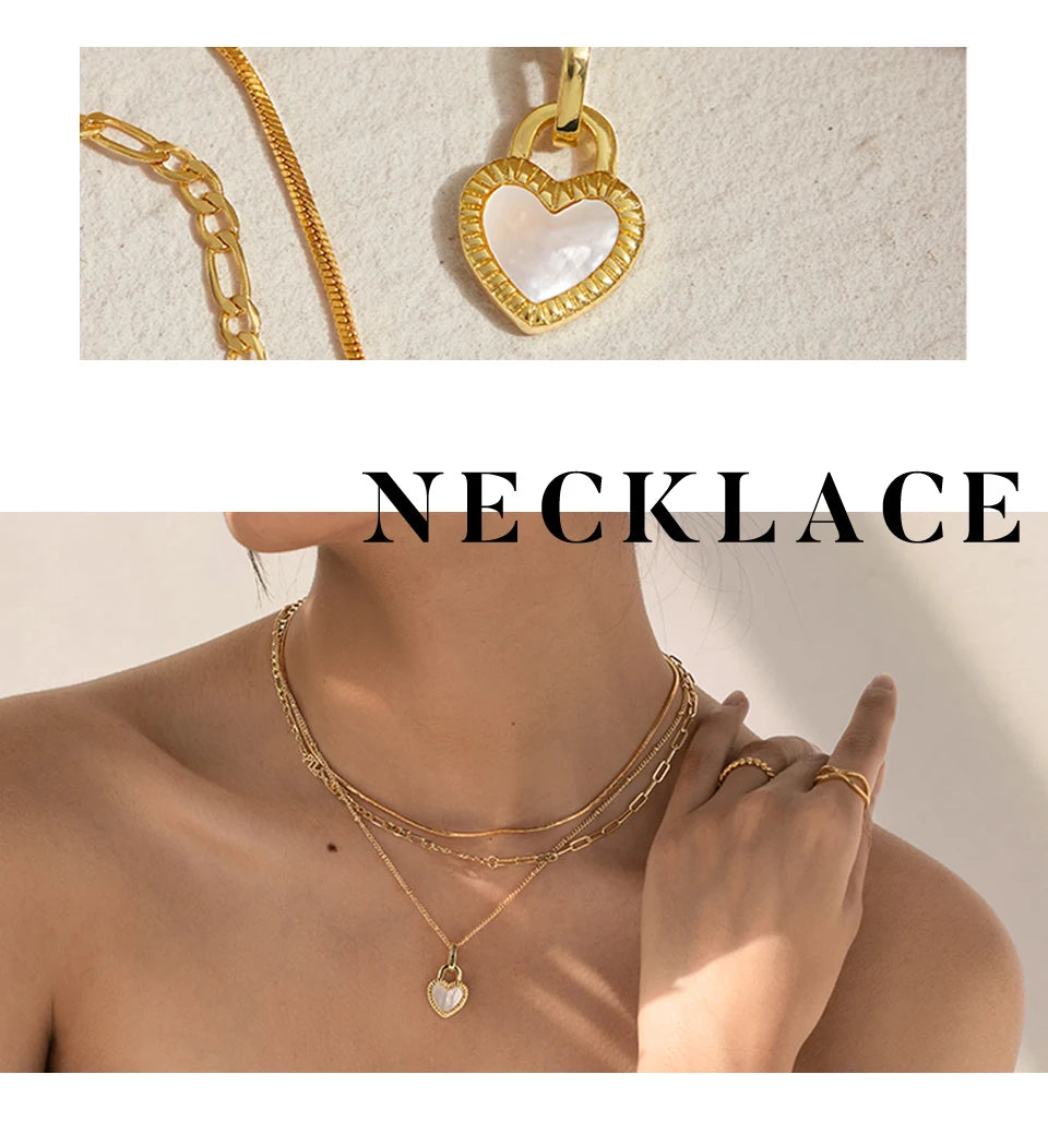 Peri'sbox Boho Colorful Acrylic Beaded Chain for Women 18K Gold Plated Solid Fish Pendant Necklace Waterproof Stackable Jewelry