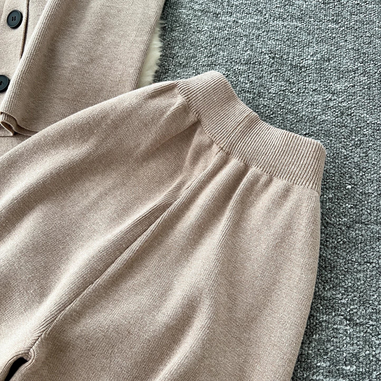 SINGREINY Autumn Knitted Warm Suits V Neck Buttons Vest+Full Sleeve Long Cardigans+Wide Legs Pants Women Solid Three Pieces Sets