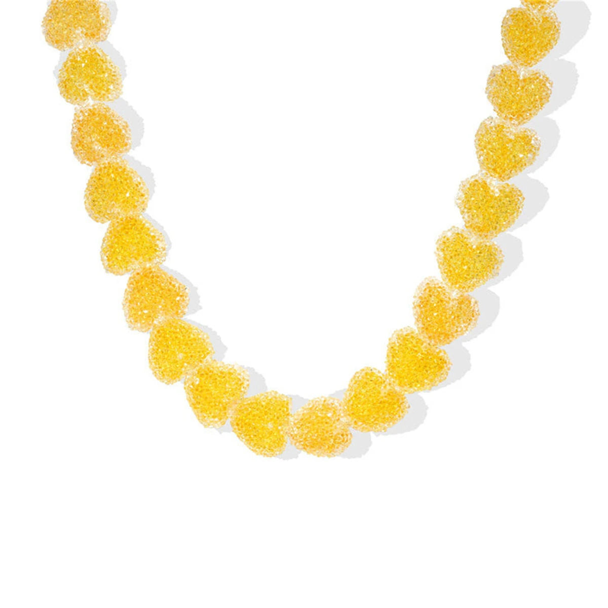 New colorful love candy resin necklace, cute love candy, niche design, collarbone chain women's gift necklace