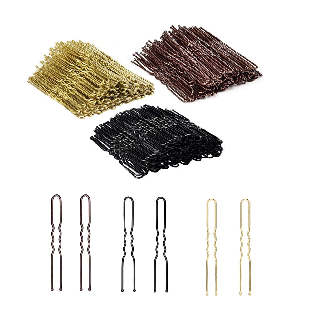 50pcs 50/60/70mm Hair Pin And Clips U Shape For Headpiece Women Girls Hairpins Accessories Bride Wedding Head Jewelry Decoration