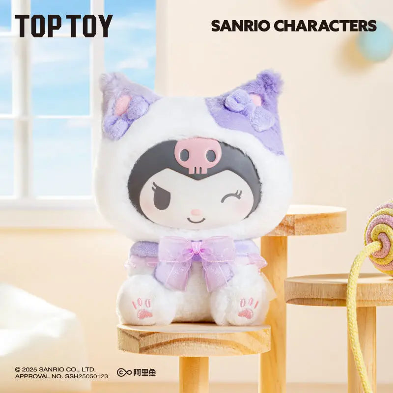 Toptoy Genuine Sanrio Family Cute Cat Series Hello Kitty Kuromi Melody Cinnamoroll Pompompompompurin Anime Blind Box Toy Gift