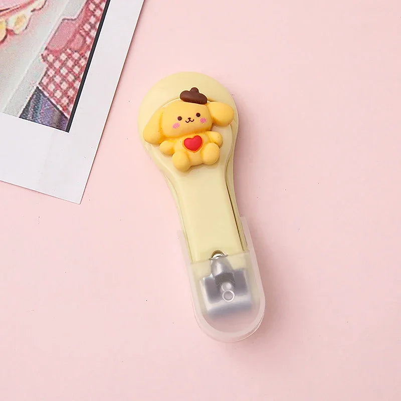 Cute Cartoon Nail Clippers Kawaii Cinnamoroll Hello Kitty Kuromi Melody Nail Clipper Folding Nail Clippers Nail Beauty Tools